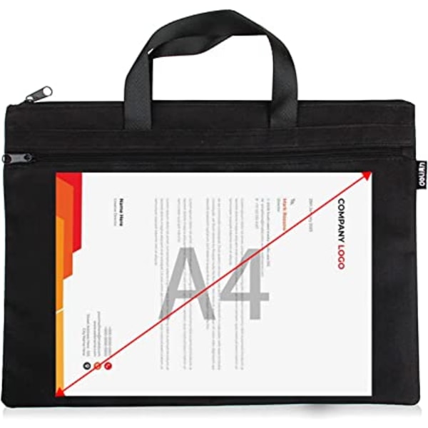 Office Document Bag, Men Koffert Portable Perm A4 Fil Zippe