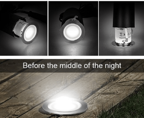 16 stk LED dekklys, vanntette hagelys, dekorative trappelys