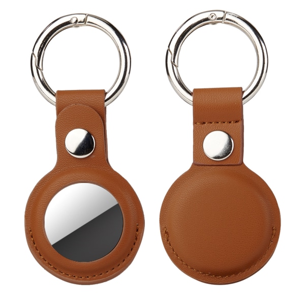 Enkelt hul brun til at passe til Apple Airtag Tracker Anti-Loss Locato