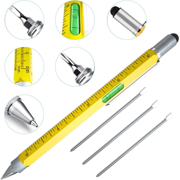 Seje pennegaver til mænd, (gul) Cutier 6-i-1 Multi Tool Tech P