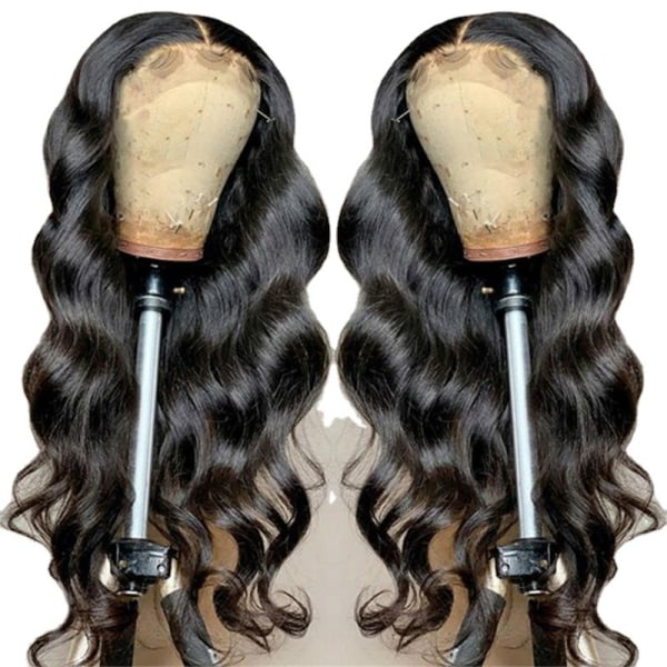 Kvinnor lång curl peruk hög temperatur siden peruk, svart peruk, lo
