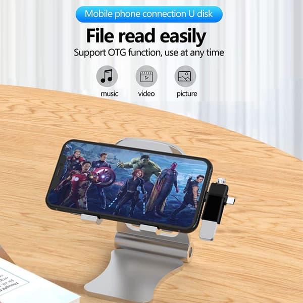 3-in-1 OTG-sovitin, USB C - USB 3.0 -naarasadapteri, Lightning t