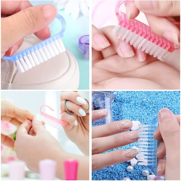 3-pack nagelborste, handtag nagelborste med plasthandtag nagel Cl