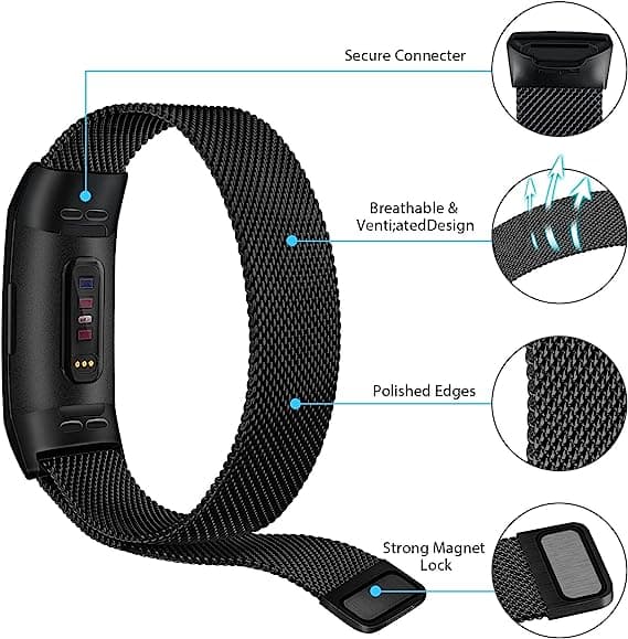Sort rem til Fitbit Charge 4 / Fitbit Charge 3 / Charg