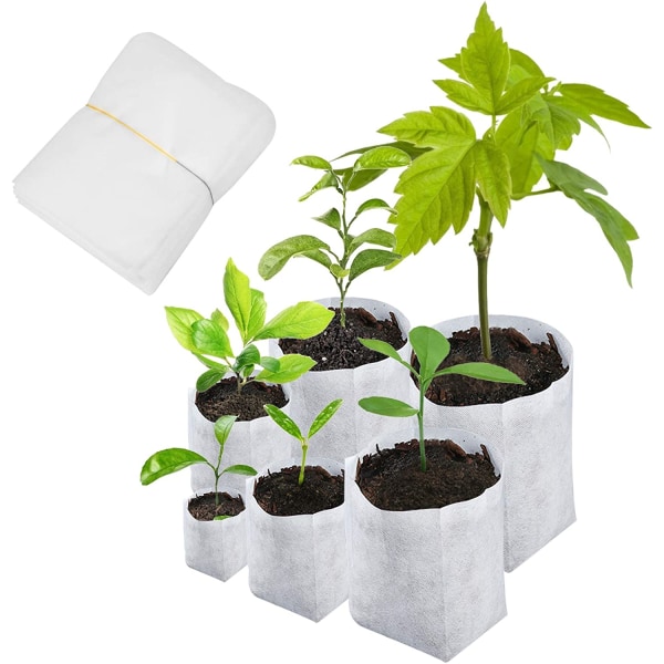 600 Biologisk Nedbrydelige Planteposer 6 Størrelser Nonwoven Planteposer f