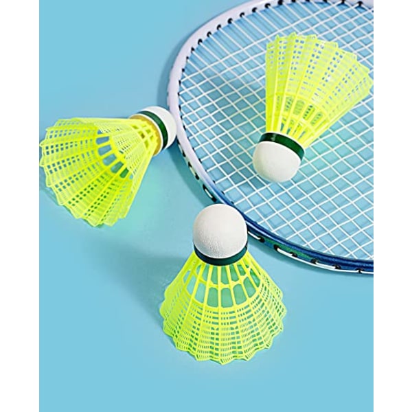 6-pak nylon badminton fjerbolde fugle, nylon fjer Shutt