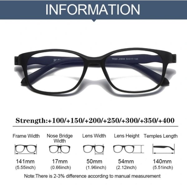 1 ST Läsglasögon Violett styrka 150 glasögon