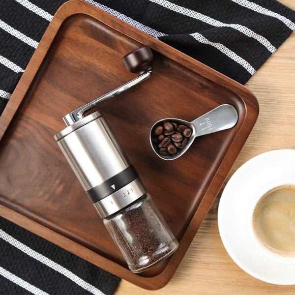 Manuell kaffekvarn, med justerbar grovhet, keramisk konisk
