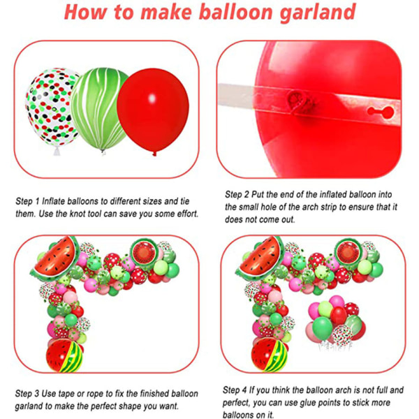110 stk (vandmelonsæt) Helium Latex Balloner til Kid Girl Woman