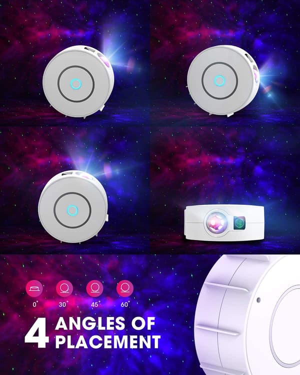 LED Stjerneprojektor (Hvit), Smart Stjernelys Galaxy Pro