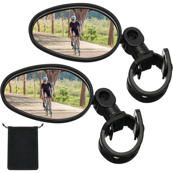 2 st Cykelspegel 360 Grader Roterande Justerbar Styre Mi