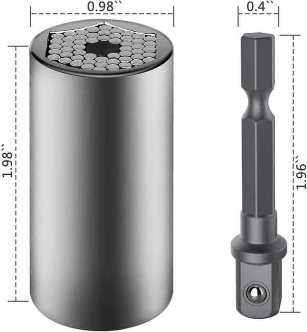 Universal socket sæt, 7-19mm multifunktionel trådløs ratchet