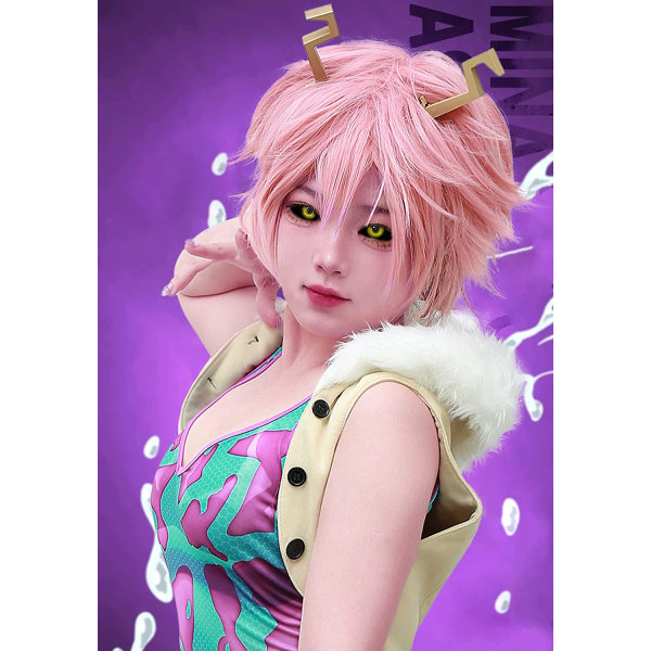 Anime Cosplay paryk Pink paryk Kort lige syntetisk paryk Hallowee 695b |  Fyndiq