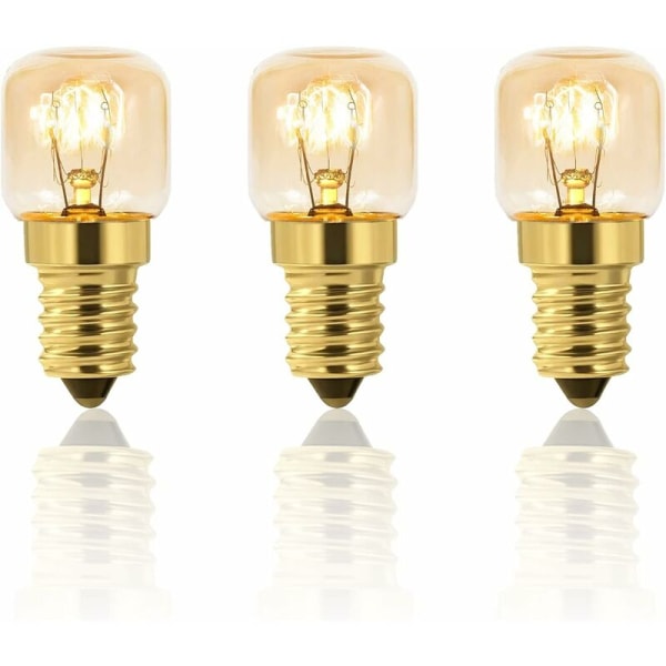 3 pakke 25W dimbar ovnslyspære, E14 T22, 25W glødelampe, H