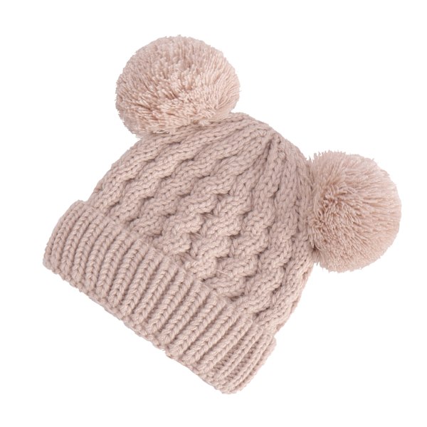 Baby Pullover Hat Dubbel Boll Barnmössa Höst och Vinter