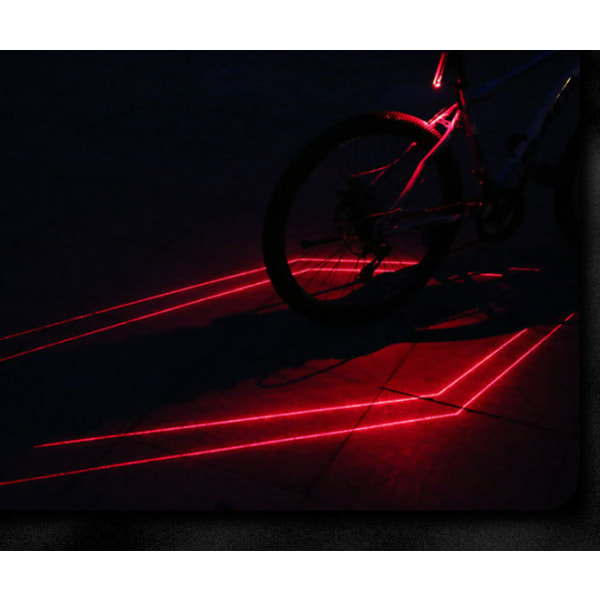 USB opladning cykel lys laser hale lys nat ridning LED krig 5de1 | Fyndiq