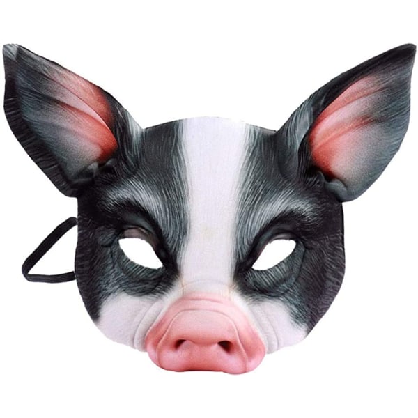 1pcs Half Face Animal Mask Pig Mask Horror Pig Mask For Hallow