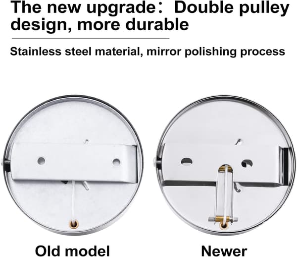 1 Retractable Clothesline, 304 Rustfritt Stål Dusjklesnor