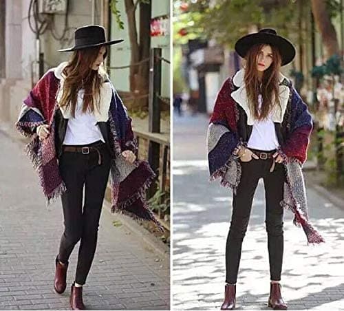 Kvinnor Stor Oversize Scarf Pashmina Wrap Poncho Tjock Stil Sca