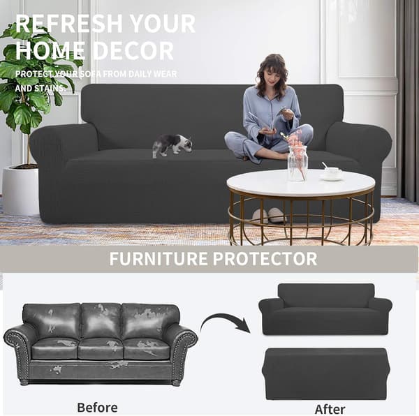 Enkel og behagelig stretch sofaovertrekk for treseters sofa