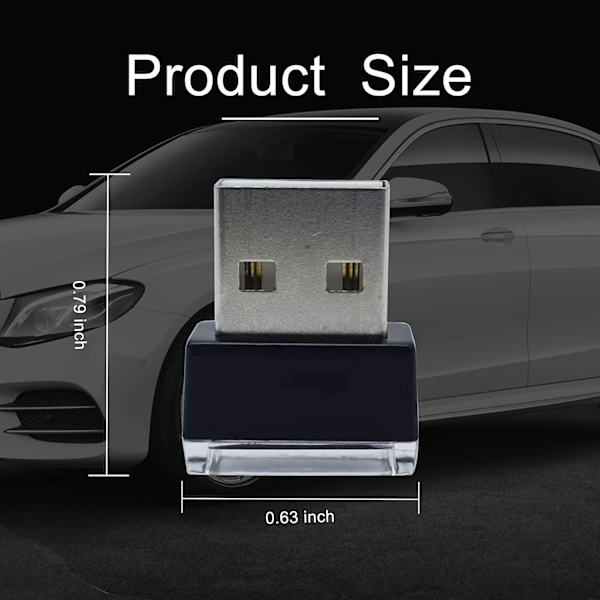 7 kpl USB-LED-auton sisätilan tunnelmavaloa, yöllä led-koriste