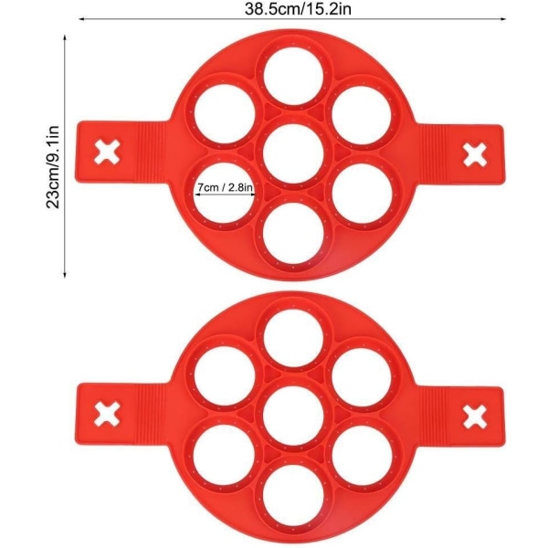 Pannekakeform, silikonpannekakeform, silikonpannekakeform, 2 stk