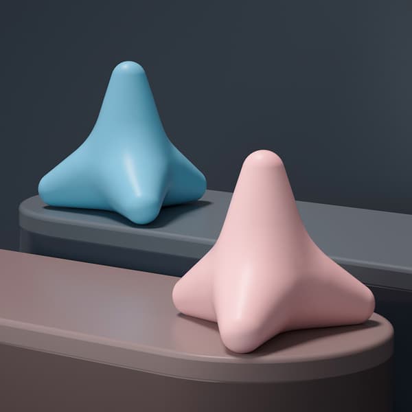 (vaaleanpunainen)1Tissue Massage Silicone Self Massage Therapy Tool Manual