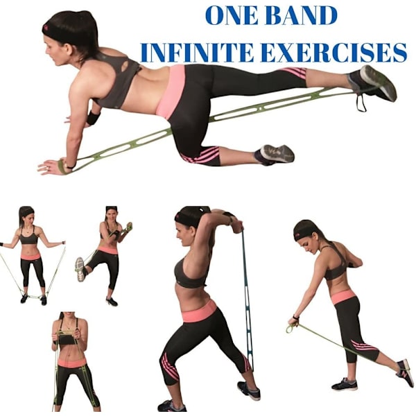 7 Ring Stretch och motståndsband | Rygg, fot, ben, a