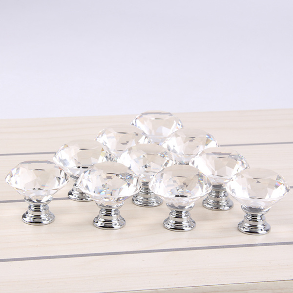 12 stk krystall skuffeknapper kommode møbelknapper sink legering