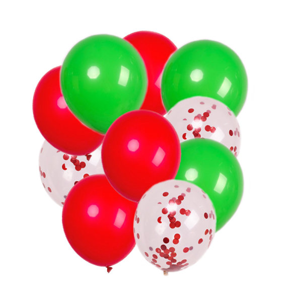 Vihreät punaiset lateksiilmapallot koristeet ilmapallot 1,2,3,4,5,6,7,8