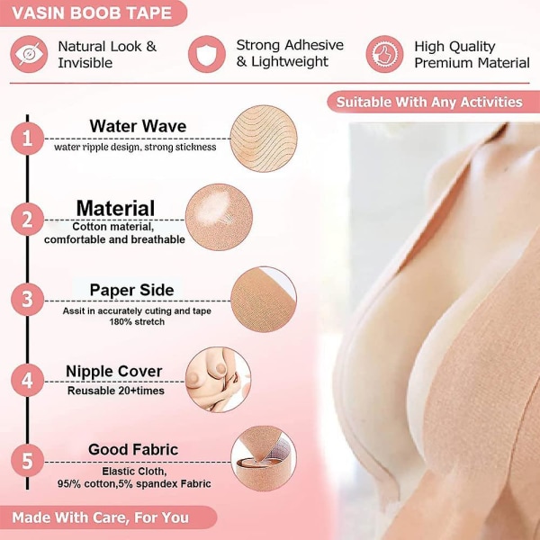 Instant Breast Lift -teippi, Push Up -teippi isoille rinnoille, Booby Tap  87df | Fyndiq