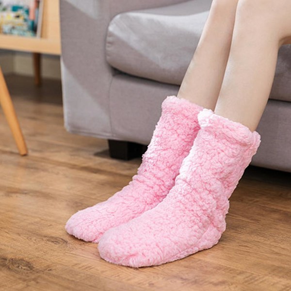1 par sklisikre/sklisikre sokker, vinter myke koselige fleece sokker plysj