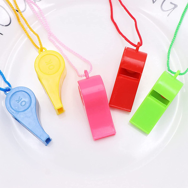 5 stk. Plastikfløjter, Hjul Fløjte Plastik Fløjte Dommer