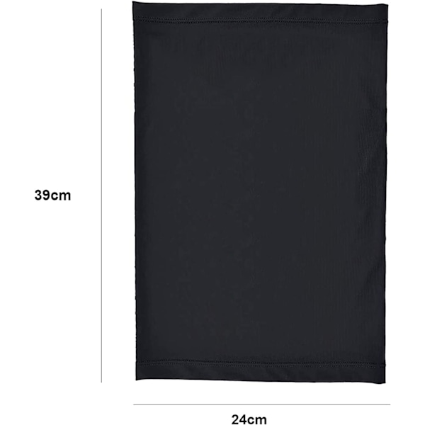 Sort-Unisex Elastisk Halsvarmer, Rørformet Halsvarmer Hurtigtørrende