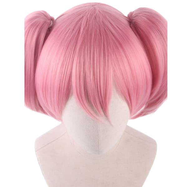 35cm/ 14 tum korta lockiga flätade damflätor (rosa)