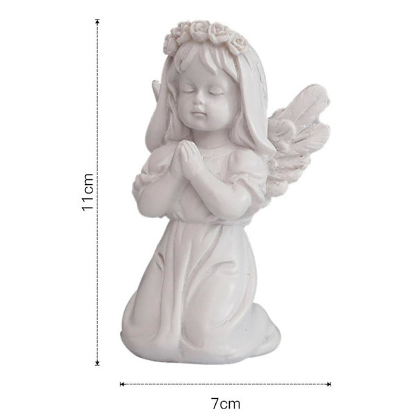 Engel Statue Kunst Dekoration Bedende Cherub Harpiks (pige)