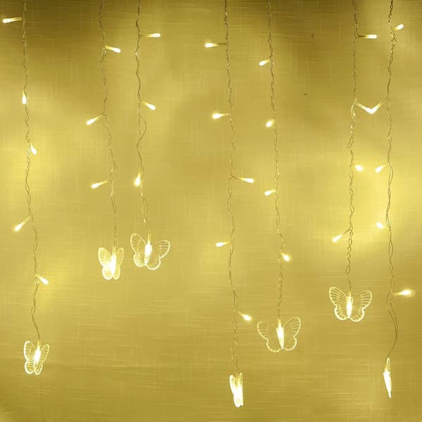 4m Butterfly Ice Strip Curtain Light Christmas Light String Net