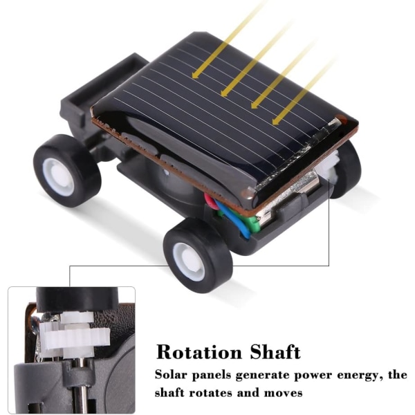 Solar Car, Mini Kids Solar Powered Toy Car Brain Training Koulutus