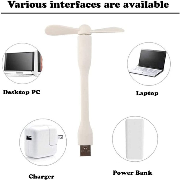 Bærbar Mini USB Fan Fleksibel Køler Køleventilator til Comput
