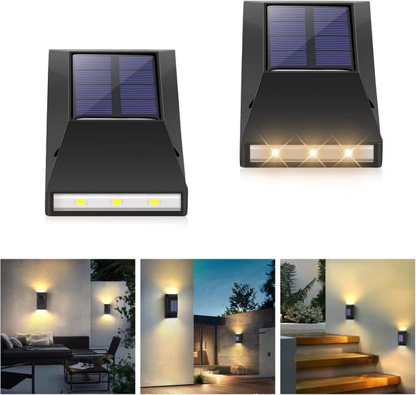 Aurinkovalot ulkotiloihin, 2 kpl Led-ulkoseinävalaisin IP6