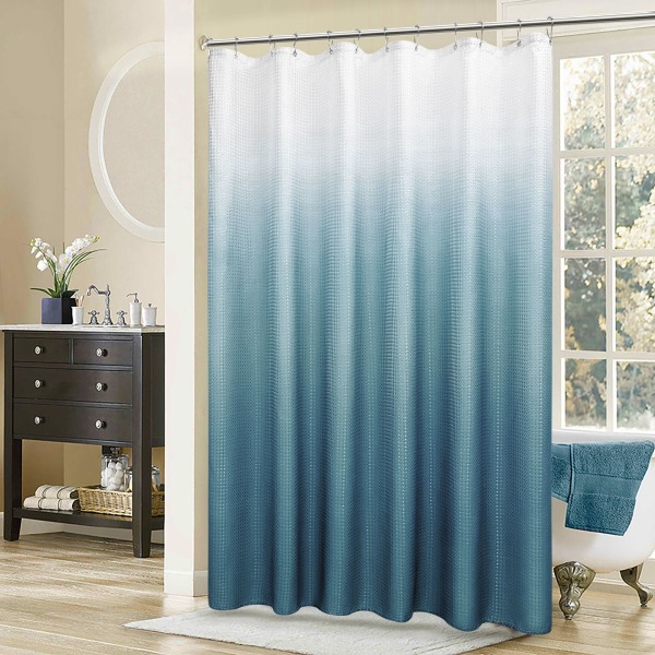 Shower curtain 180 x 180 cm blue gradient shower curtain waterpro