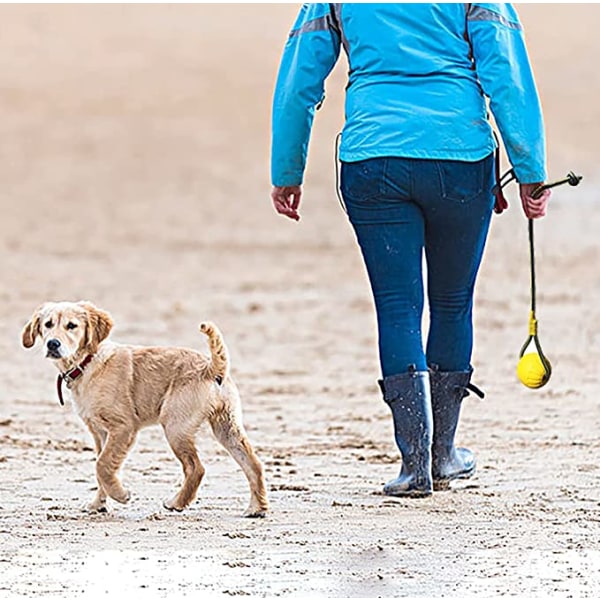 Hundboll med rep 9cm, skumgummi hundträningsboll, flytande hundboll