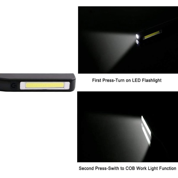 Oppladbart LED arbeidslys, 2 STK 350 Lumens COB Mechanic Light