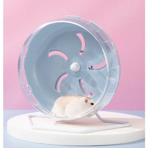 Blå 12cm Translucent Running Hamster Plastic Exercise Wheel Sma