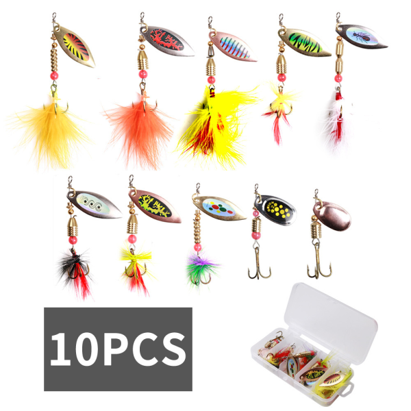 Road Runner Spinning Paljetter Set, Metal Crank Paljetter, 3-7g Lures