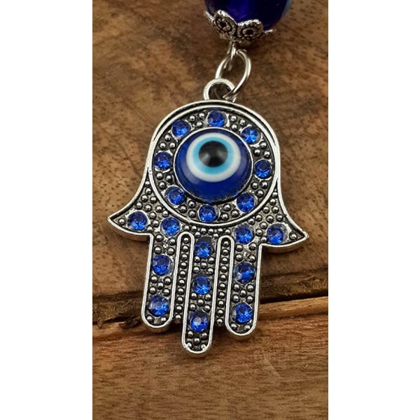 Onde øje nøglering Hamsa Fatima håndbeskyttelse lykke charm amulet nøglering