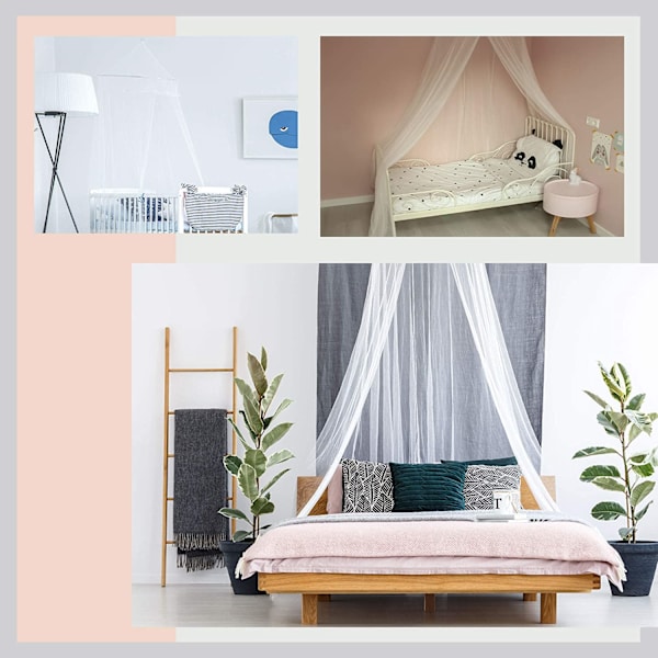 Myggnetting, myggnetting med monteringsutstyr, sengehimmel, m