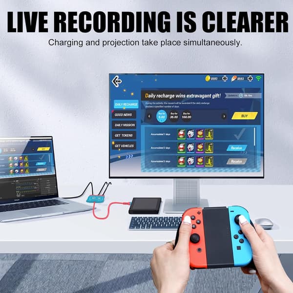 Telakka Nintendo Switch OLED:lle, 3-in-1 Switch TV -sovitin 4K H