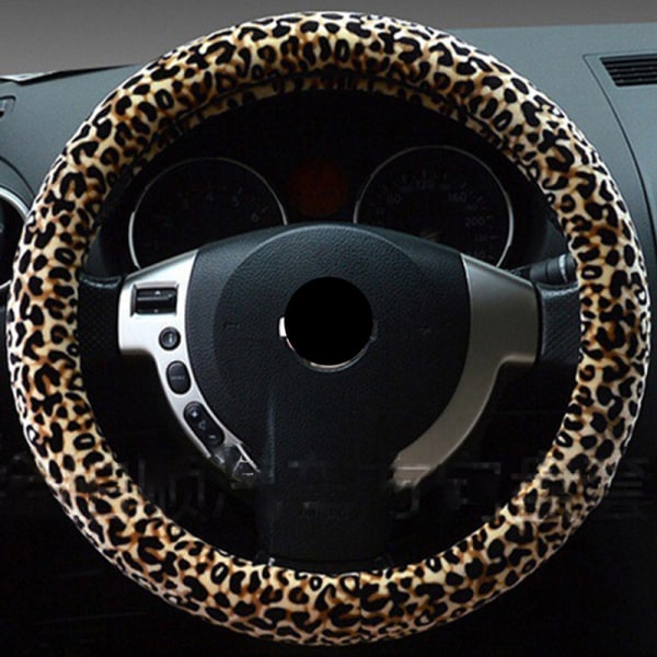 Leopard Print -ohjauspyörän cover naisille, Leopard Steering W