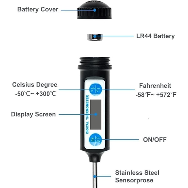 Kjøkkentermometer, digitalt termometer for matlaging